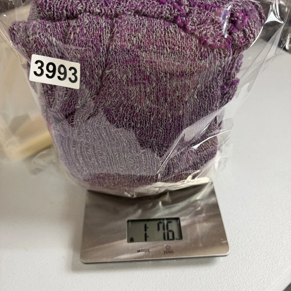 Womens Purple Bamboo Open Knit Cardigan Set Size 22W Asymmetric Boho Lagenlook